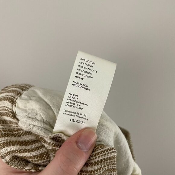 Free People Marta Yarn Stripe Tan Dyed Trouser Pants Size 0 - Picture 4 of 7